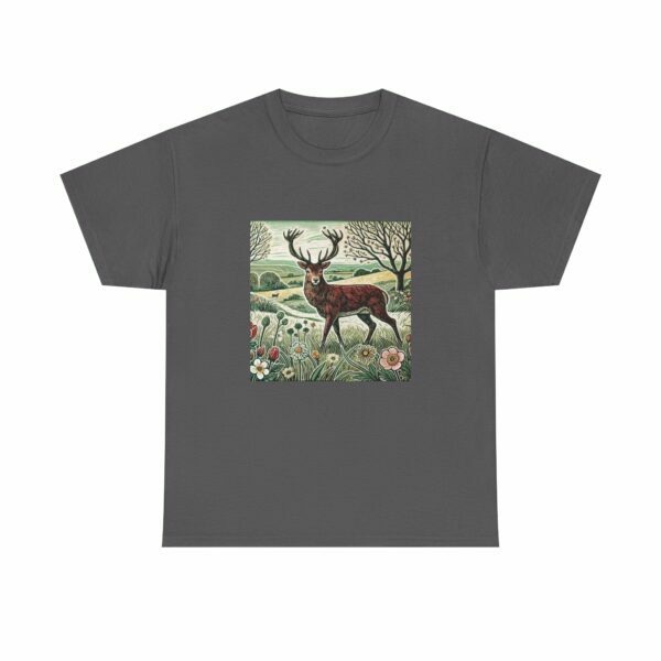 Flame the Red Deer Nature-Inspired Unisex Heavy Cotton Tee | Deer Graphic Tee for Outdoor Lovers, Wildlife Appreciation, Gift for Nature Enthusiasts - Image 11