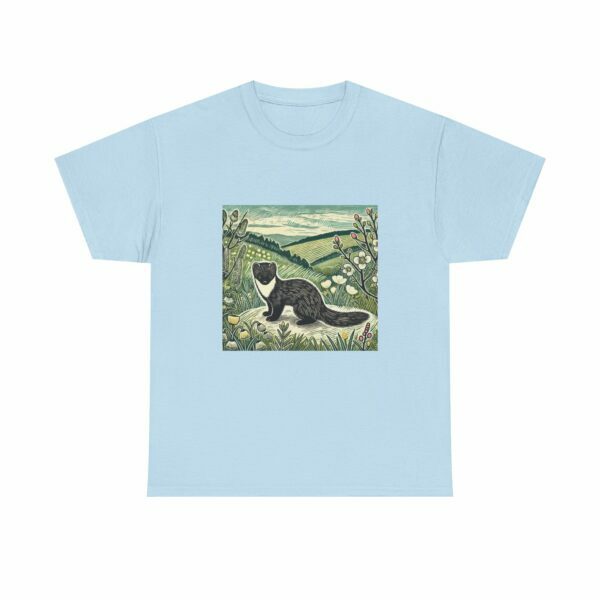 Fern the Pine Marten Nature Inspired Heavy Cotton Tee | Woodland Animal Lover Shirt, Outdoor Adventurer, Vintage Style Tee, Eco-Friendly Apparel - Image 5