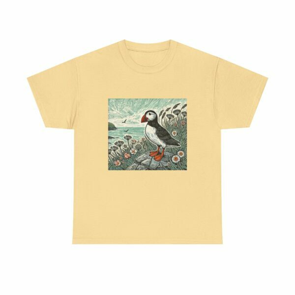 Tully the Puffin Nature Tee, Unisex Cotton Shirt, Animal Lover Gift, Eco-Friendly Apparel, Cute Bird T-Shirt, Wildlife, Outdoor Adventurer - Image 4
