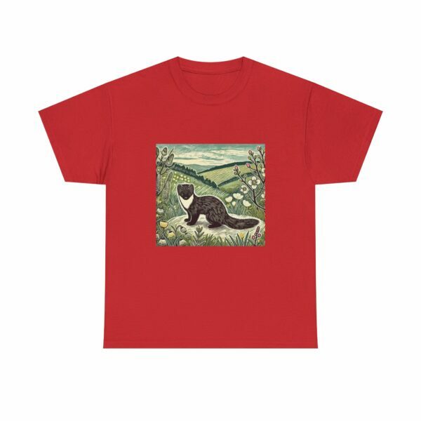 Fern the Pine Marten Nature Inspired Heavy Cotton Tee | Woodland Animal Lover Shirt, Outdoor Adventurer, Vintage Style Tee, Eco-Friendly Apparel - Image 10