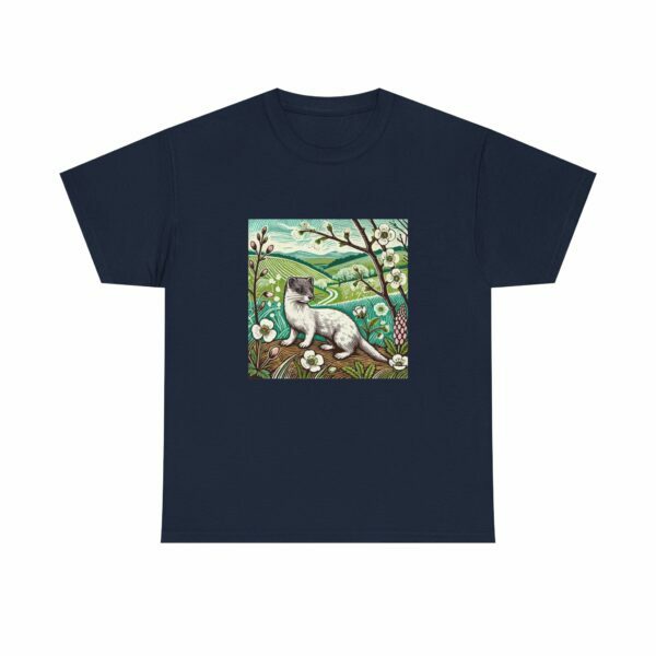 Stitch the Stoat Nature-Inspired Tee, Art Tee, Animal Lover Gift, Wildlife Casual Wear, Unisex Cotton Shirt, Unique Animal Artwork - Image 12