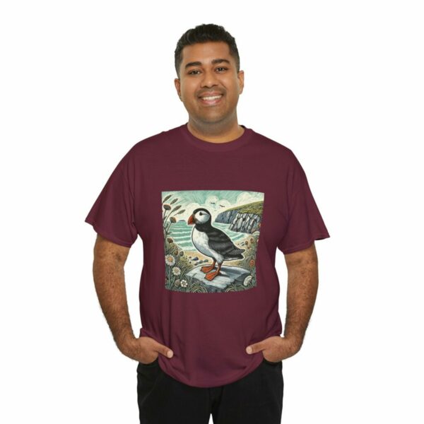Tully the Puffin Nature-Inspired Tee, Eco-friendly Shirt, Bird Lover Gift, Summer Fashion, Nature Enthusiast Apparel