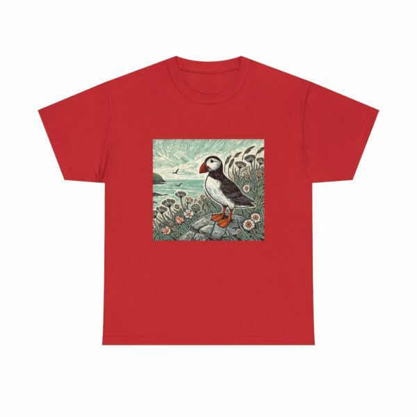 Tully the Puffin Nature Tee, Unisex Cotton Shirt, Animal Lover Gift, Eco-Friendly Apparel, Cute Bird T-Shirt, Wildlife, Outdoor Adventurer - Image 15
