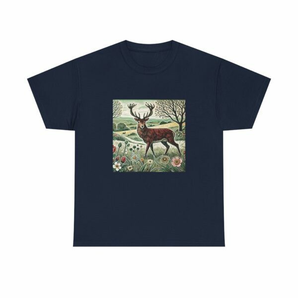 Flame the Red Deer Nature-Inspired Unisex Heavy Cotton Tee | Deer Graphic Tee for Outdoor Lovers, Wildlife Appreciation, Gift for Nature Enthusiasts - Image 13
