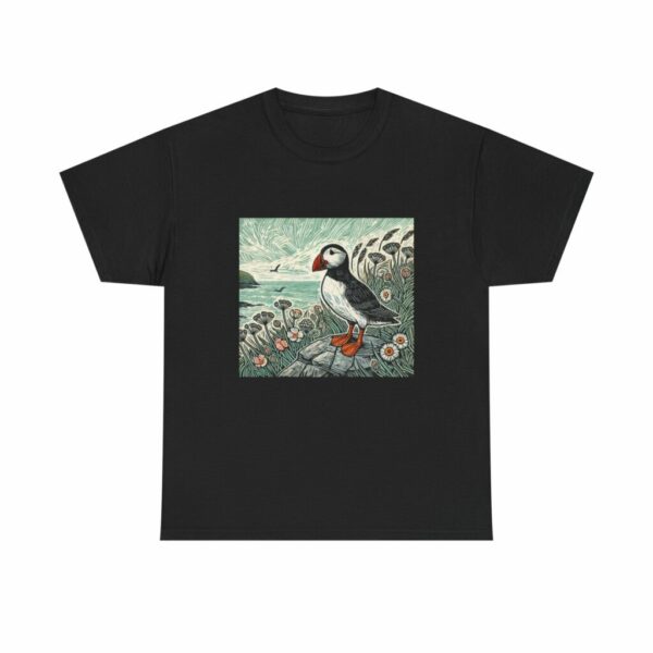 Tully the Puffin Nature Tee, Unisex Cotton Shirt, Animal Lover Gift, Eco-Friendly Apparel, Cute Bird T-Shirt, Wildlife, Outdoor Adventurer