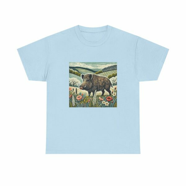 Thistle the Wild Boar Nature-Inspired Unisex Cotton Tee, Boho Animal Shirt, Vintage Style Tee, Gift for Nature Lovers, Eco-Friendly Apparel - Image 10