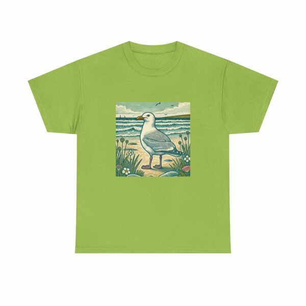 Gulliver the Coastal Seagull Tee - Beach Vibes, Nature Lovers Gift, Unisex Cotton T-Shirt, Casual Wear, Ocean-Themed Apparel, Summer Style - Image 14