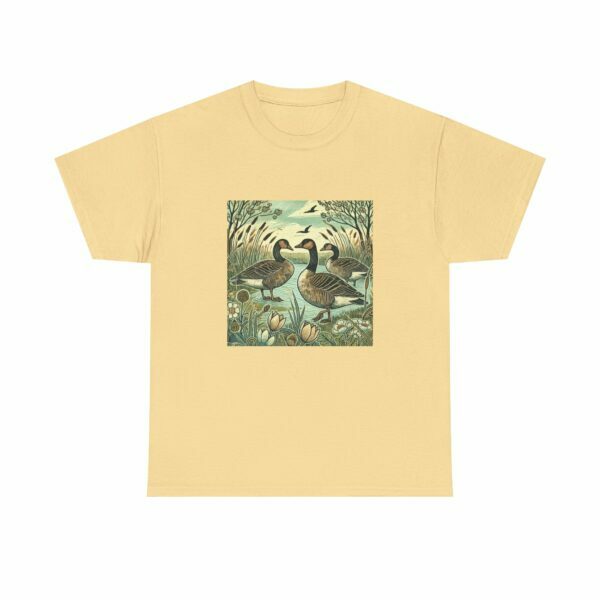 Wild Geese Nature Unisex Heavy Cotton Tee, Eco-Friendly Casual Wear, Gift for Nature Lovers, Perfect for Outdoors, Wildlife Shirt - Image 14