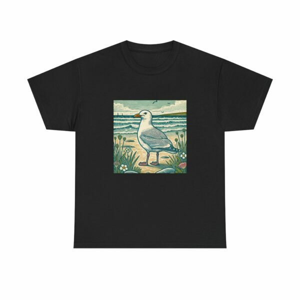 Gulliver the Coastal Seagull Tee - Beach Vibes, Nature Lovers Gift, Unisex Cotton T-Shirt, Casual Wear, Ocean-Themed Apparel, Summer Style - Image 11