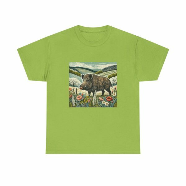 Thistle the Wild Boar Nature-Inspired Unisex Cotton Tee, Boho Animal Shirt, Vintage Style Tee, Gift for Nature Lovers, Eco-Friendly Apparel - Image 8