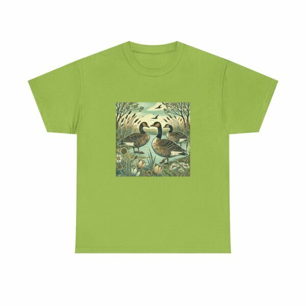 Wild Geese Nature Unisex Heavy Cotton Tee, Eco-Friendly Casual Wear, Gift for Nature Lovers, Perfect for Outdoors, Wildlife Shirt - Image 5