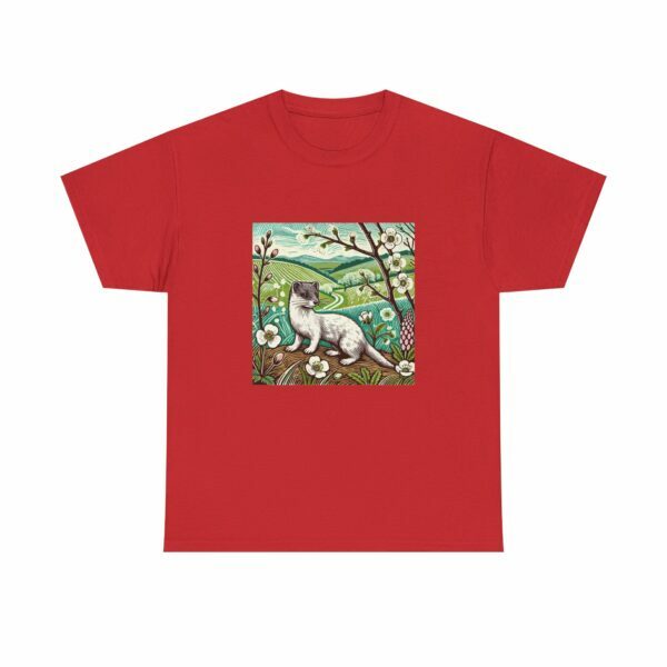 Stitch the Stoat Nature-Inspired Tee, Art Tee, Animal Lover Gift, Wildlife Casual Wear, Unisex Cotton Shirt, Unique Animal Artwork - Image 14