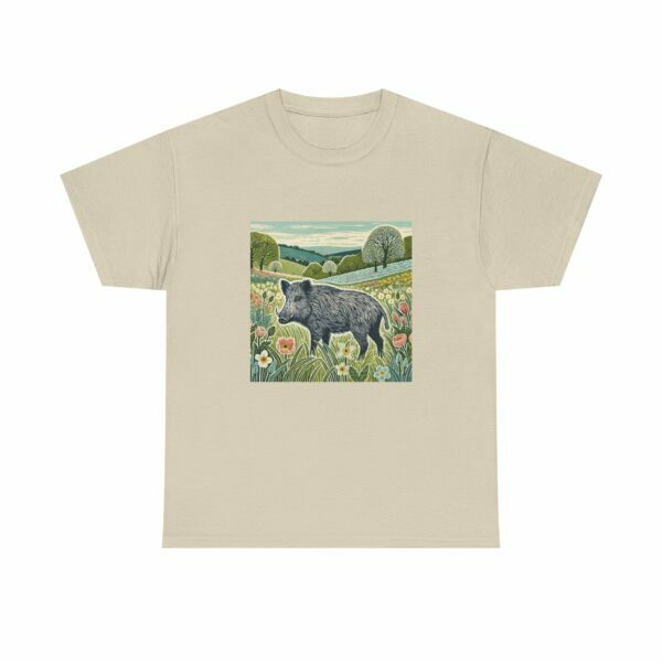 Thistle the Wild Boar Nature-Inspired Unisex Heavy Cotton Tee, Comfortable Graphic Tee, Eco-Friendly Fashion, Gift for Nature Lovers, Casual Wear - Image 11