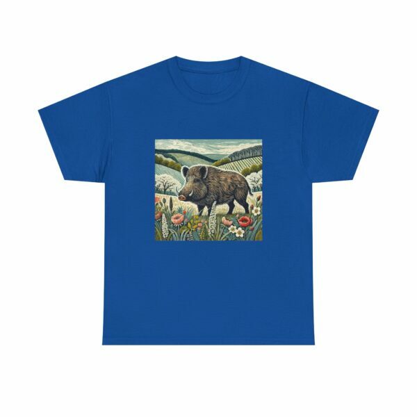 Thistle the Wild Boar Nature-Inspired Unisex Cotton Tee, Boho Animal Shirt, Vintage Style Tee, Gift for Nature Lovers, Eco-Friendly Apparel - Image 12
