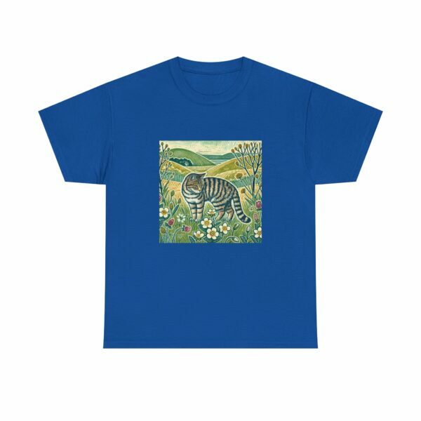 Bramble the Scottish Wildcat Unisex Heavy Cotton Tee, Cozy Animal T-Shirt, Nature Lover's Gift, Casual Wear, Pet Lover Apparel - Image 12