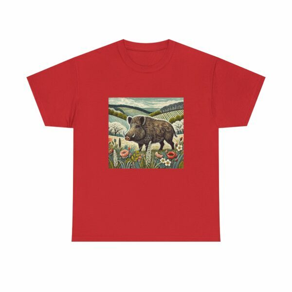 Thistle the Wild Boar Nature-Inspired Unisex Cotton Tee, Boho Animal Shirt, Vintage Style Tee, Gift for Nature Lovers, Eco-Friendly Apparel - Image 15