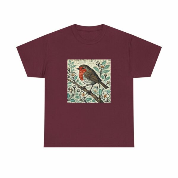 Ruby the Robin Bird Graphic Tee, Nature Lover Shirt, Unisex T-Shirt, Eco-Friendly Cotton Top, Gift for Birdwatchers, Casual Wear