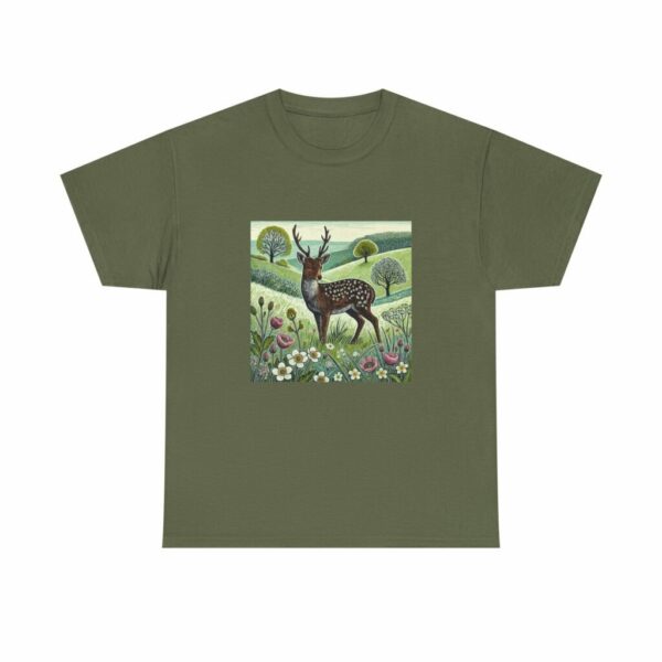 Sylvie the Sika Deer Nature-Inspired Unisex Tee, Wildlife Print T-Shirt, Casual Outdoors Shirt, Gift for Nature Lovers, Animal Art Apparel