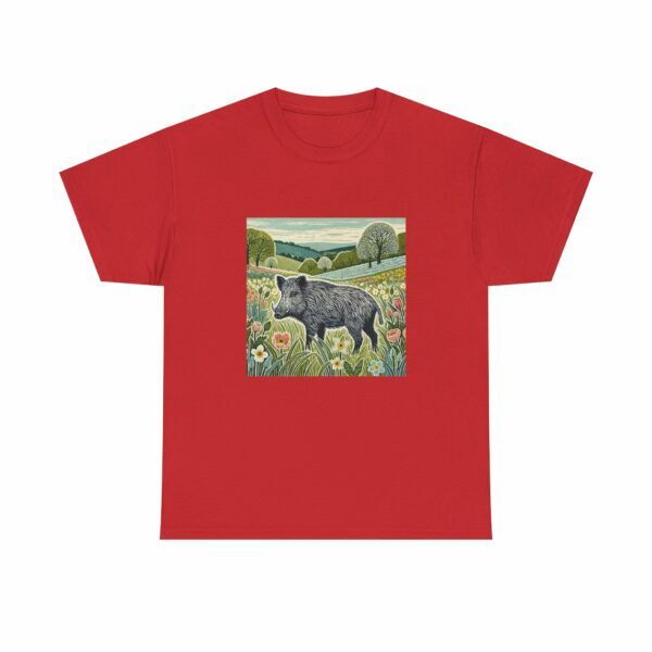 Thistle the Wild Boar Nature-Inspired Unisex Heavy Cotton Tee, Comfortable Graphic Tee, Eco-Friendly Fashion, Gift for Nature Lovers, Casual Wear - Image 9