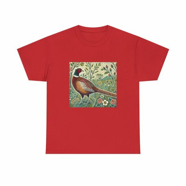 Percy the Pheasant Nature-Inspired Bird Tee, Unisex Heavy Cotton Tee with Floral Design, Gift for Nature Lovers, Eco-Friendly Apparel, Casual Wear - Image 10