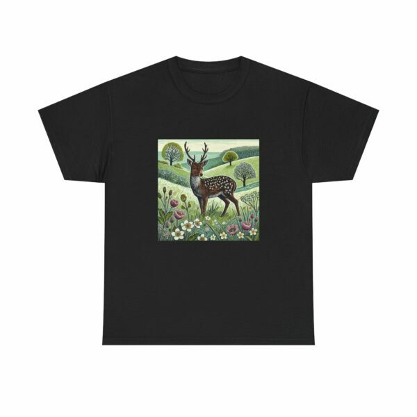 Sylvie the Sika Deer Nature-Inspired Unisex Tee, Wildlife Print T-Shirt, Casual Outdoors Shirt, Gift for Nature Lovers, Animal Art Apparel - Image 14