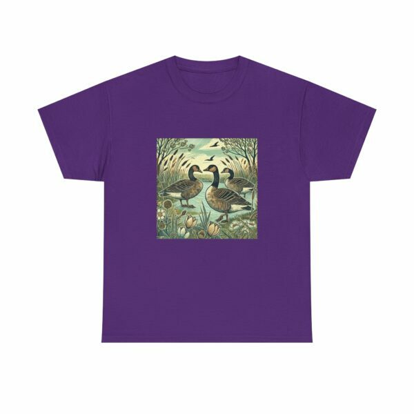 Wild Geese Nature Unisex Heavy Cotton Tee, Eco-Friendly Casual Wear, Gift for Nature Lovers, Perfect for Outdoors, Wildlife Shirt - Image 11