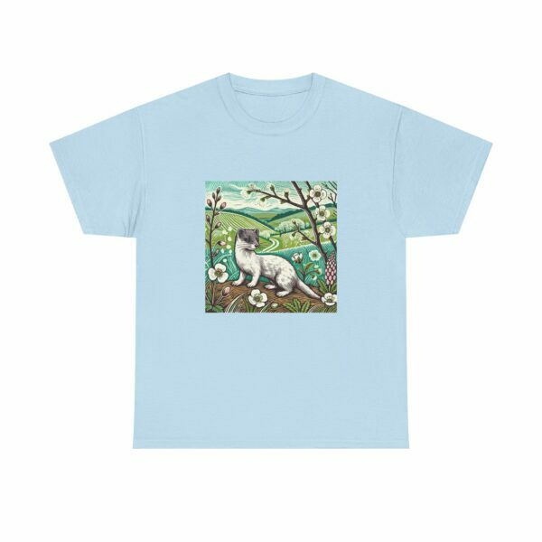 Stitch the Stoat Nature-Inspired Tee, Art Tee, Animal Lover Gift, Wildlife Casual Wear, Unisex Cotton Shirt, Unique Animal Artwork - Image 9