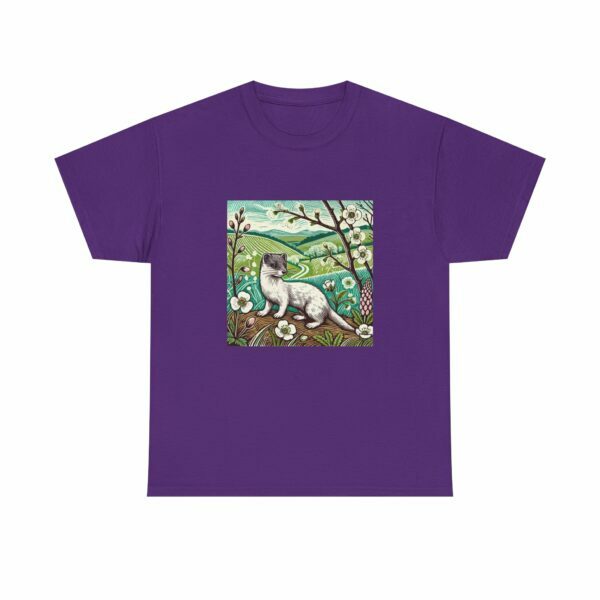 Stitch the Stoat Nature-Inspired Tee, Art Tee, Animal Lover Gift, Wildlife Casual Wear, Unisex Cotton Shirt, Unique Animal Artwork - Image 13