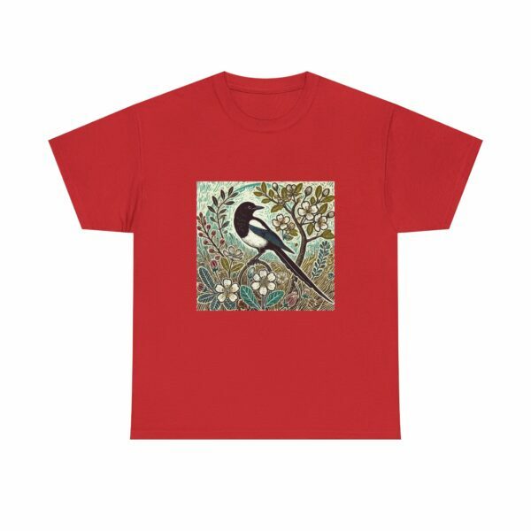 Jet the Magpie Bird-Inspired Unisex Heavy Cotton Tee, Nature Lover Tee, Gift for Bird Enthusiasts, Eco-Friendly Apparel, Cute Casual Wear - Image 15