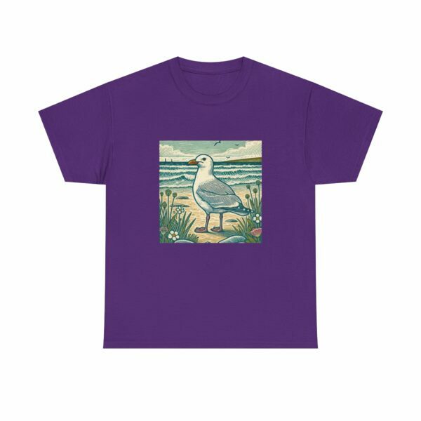 Gulliver the Coastal Seagull Tee - Beach Vibes, Nature Lovers Gift, Unisex Cotton T-Shirt, Casual Wear, Ocean-Themed Apparel, Summer Style - Image 4