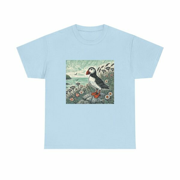 Tully the Puffin Nature Tee, Unisex Cotton Shirt, Animal Lover Gift, Eco-Friendly Apparel, Cute Bird T-Shirt, Wildlife, Outdoor Adventurer - Image 10