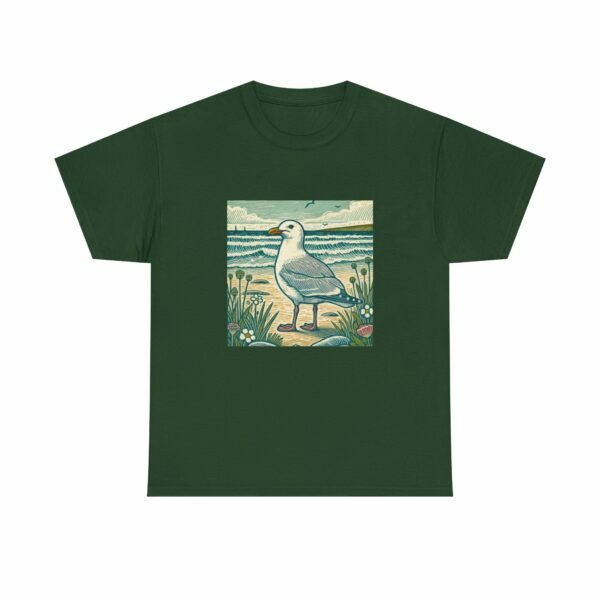 Gulliver the Coastal Seagull Tee - Beach Vibes, Nature Lovers Gift, Unisex Cotton T-Shirt, Casual Wear, Ocean-Themed Apparel, Summer Style - Image 12