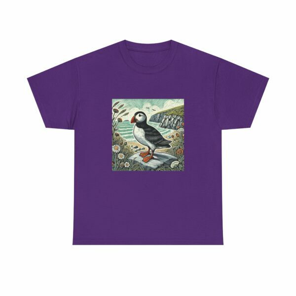 Tully the Puffin Nature-Inspired Tee, Eco-friendly Shirt, Bird Lover Gift, Summer Fashion, Nature Enthusiast Apparel - Image 10