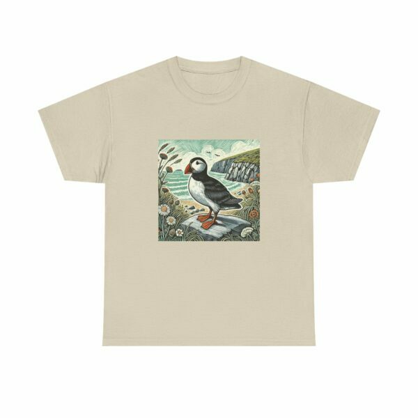 Tully the Puffin Nature-Inspired Tee, Eco-friendly Shirt, Bird Lover Gift, Summer Fashion, Nature Enthusiast Apparel - Image 12