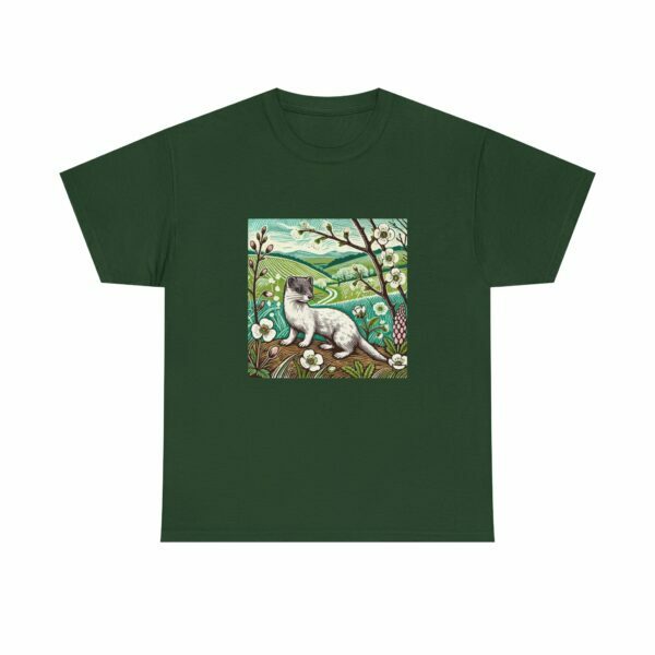 Stitch the Stoat Nature-Inspired Tee, Art Tee, Animal Lover Gift, Wildlife Casual Wear, Unisex Cotton Shirt, Unique Animal Artwork - Image 8