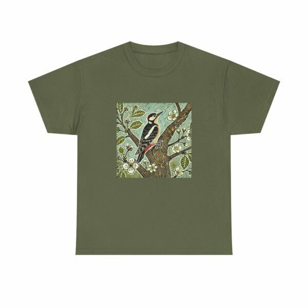Alder the Woodpecker Bird Graphic Tee, Nature Lover Shirt, Unisex Casual T-Shirt, Gift for Bird Enthusiasts, Eco-Friendly Apparel - Image 6