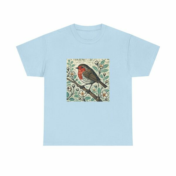Ruby the Robin Bird Graphic Tee, Nature Lover Shirt, Unisex T-Shirt, Eco-Friendly Cotton Top, Gift for Birdwatchers, Casual Wear - Image 6