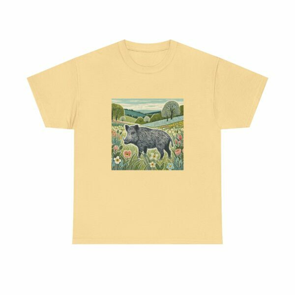 Thistle the Wild Boar Nature-Inspired Unisex Heavy Cotton Tee, Comfortable Graphic Tee, Eco-Friendly Fashion, Gift for Nature Lovers, Casual Wear - Image 12