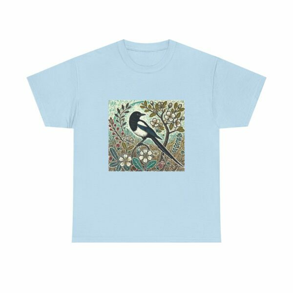 Jet the Magpie Bird-Inspired Unisex Heavy Cotton Tee, Nature Lover Tee, Gift for Bird Enthusiasts, Eco-Friendly Apparel, Cute Casual Wear - Image 10