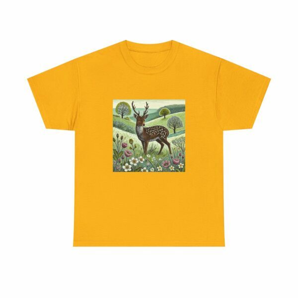 Sylvie the Sika Deer Nature-Inspired Unisex Tee, Wildlife Print T-Shirt, Casual Outdoors Shirt, Gift for Nature Lovers, Animal Art Apparel - Image 15
