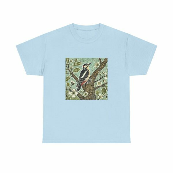 Alder the Woodpecker Bird Graphic Tee, Nature Lover Shirt, Unisex Casual T-Shirt, Gift for Bird Enthusiasts, Eco-Friendly Apparel - Image 9