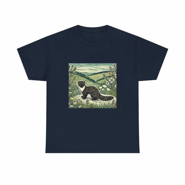 Fern the Pine Marten Nature Inspired Heavy Cotton Tee | Woodland Animal Lover Shirt, Outdoor Adventurer, Vintage Style Tee, Eco-Friendly Apparel - Image 8