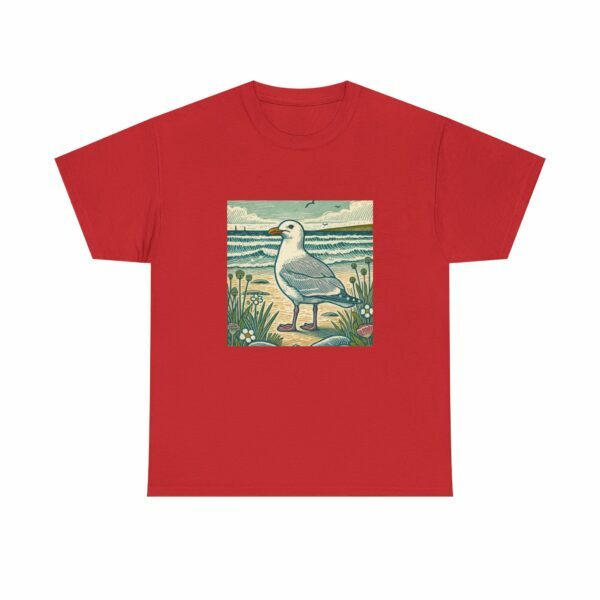 Gulliver the Coastal Seagull Tee - Beach Vibes, Nature Lovers Gift, Unisex Cotton T-Shirt, Casual Wear, Ocean-Themed Apparel, Summer Style - Image 5