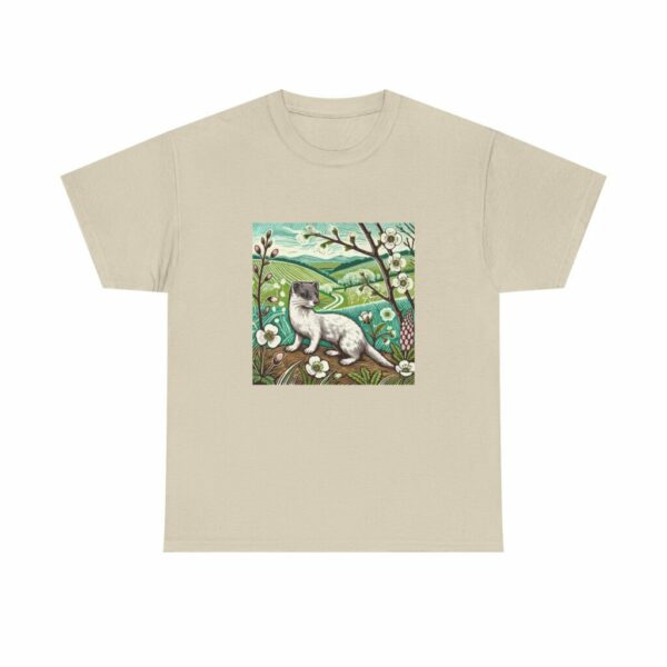 Stitch the Stoat Nature-Inspired Tee, Art Tee, Animal Lover Gift, Wildlife Casual Wear, Unisex Cotton Shirt, Unique Animal Artwork