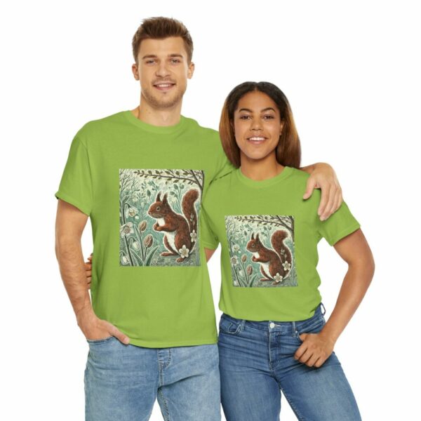 Rowan the Cute Red Squirrel Nature Lover's Cotton Tee – Wildlife Unisex T-Shirt for All Seasons, Gift for Nature Enthusiasts, Eco-Friendly Fashion