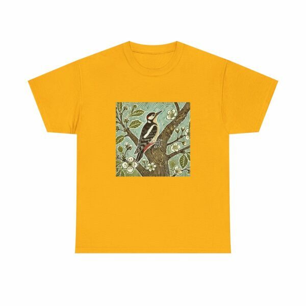 Alder the Woodpecker Bird Graphic Tee, Nature Lover Shirt, Unisex Casual T-Shirt, Gift for Bird Enthusiasts, Eco-Friendly Apparel - Image 4