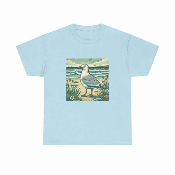 Gulliver the Coastal Seagull Tee - Beach Vibes, Nature Lovers Gift, Unisex Cotton T-Shirt, Casual Wear, Ocean-Themed Apparel, Summer Style - Image 7