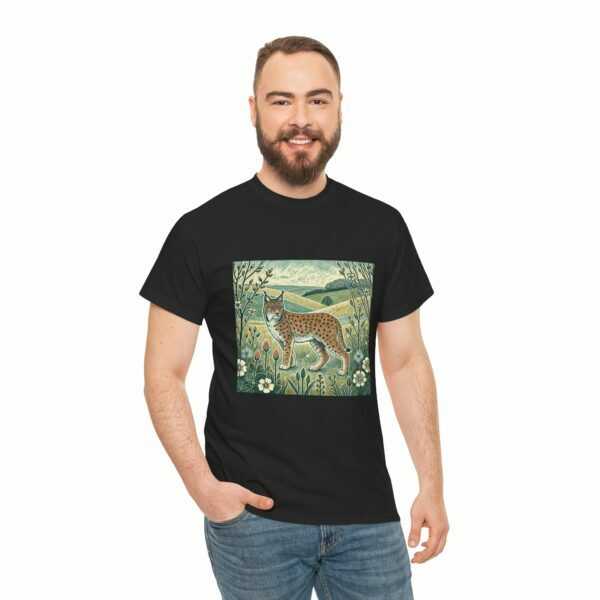 Ember the Lynx Nature-Inspired T-Shirt | Eco-Friendly, Casual Wear, Gift for Nature Lovers, Eco-Conscious Fashion, Wildlife Tee