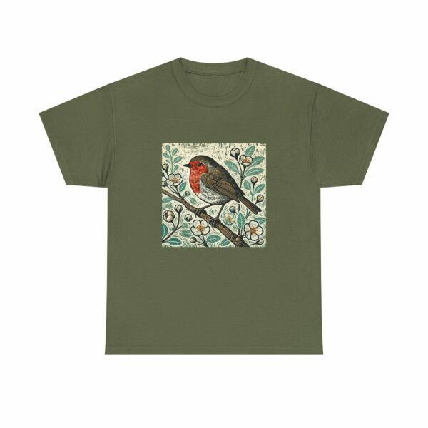 Ruby the Robin Bird Graphic Tee, Nature Lover Shirt, Unisex T-Shirt, Eco-Friendly Cotton Top, Gift for Birdwatchers, Casual Wear - Image 3