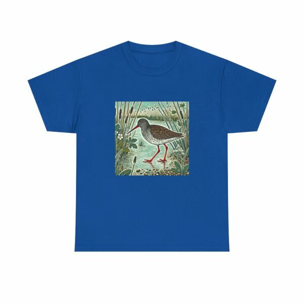 Rusty the Red Shank Nature-Inspired Unisex Heavy Cotton Tee, Earthy Aesthetic Shirt, Wild Bird Print Tee, Casual Wear, Gift Nature Lovers - Image 10